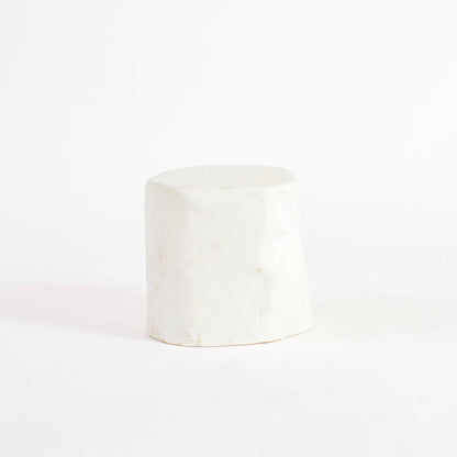 Ceramic Side Table - Small (Custom Shape) in White End Tables