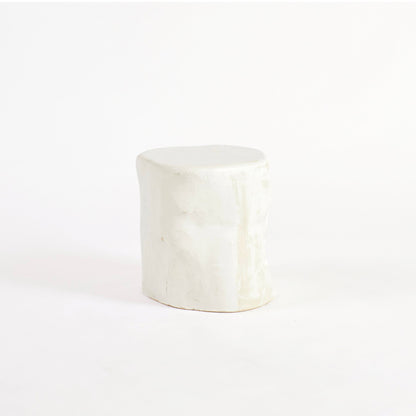 Ceramic Side Table - Small (Custom Shape) in White End Tables