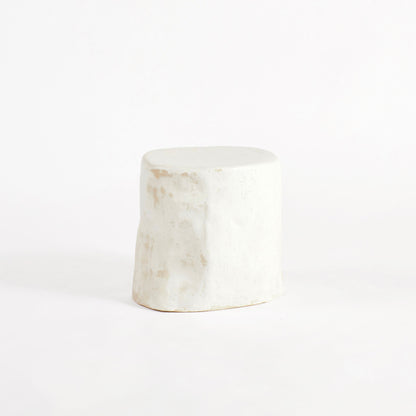 Ceramic Side Table - Small (Custom Shape) in White End Tables