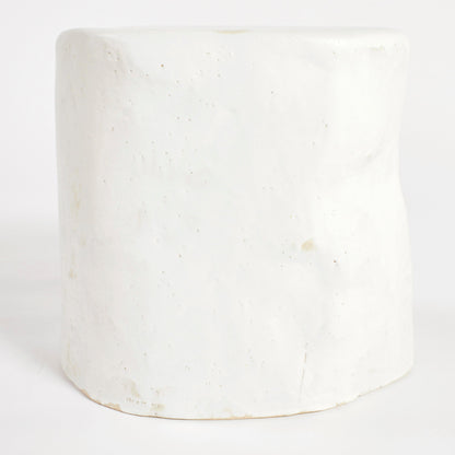 Ceramic Side Table - Small (Custom Shape) in White End Tables