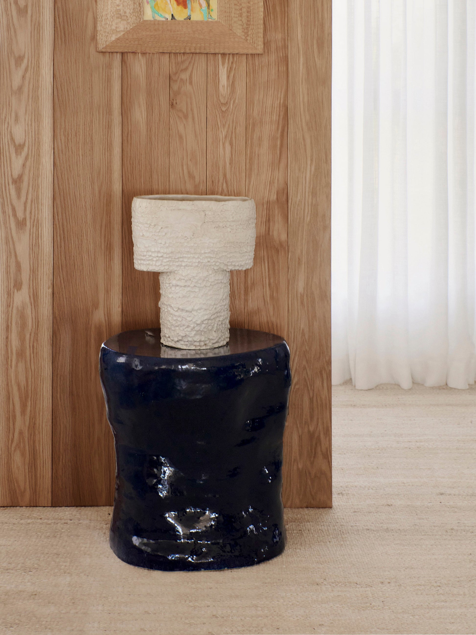 Ceramic Side Table - Tall End Tables