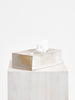Ceramic Tissue Box in Brushed White Bath