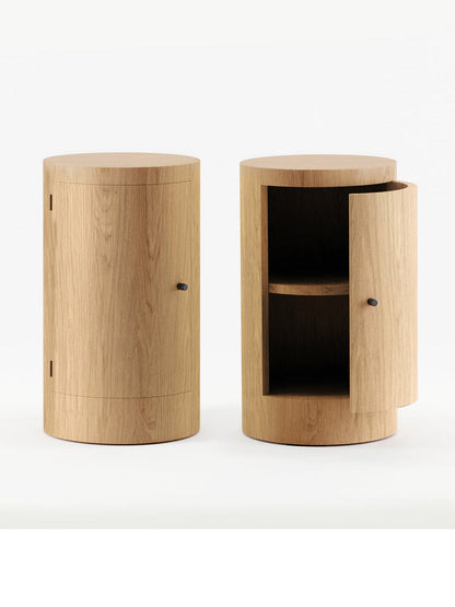 Constant Nightstand in Oak, Pair Nightstands