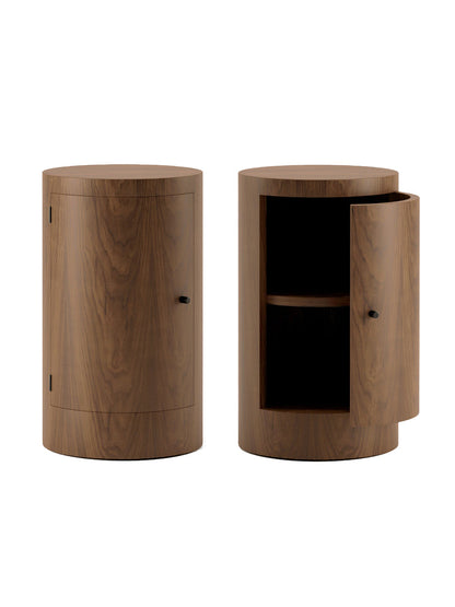 Constant Nightstand in Walnut, Pair Nightstands