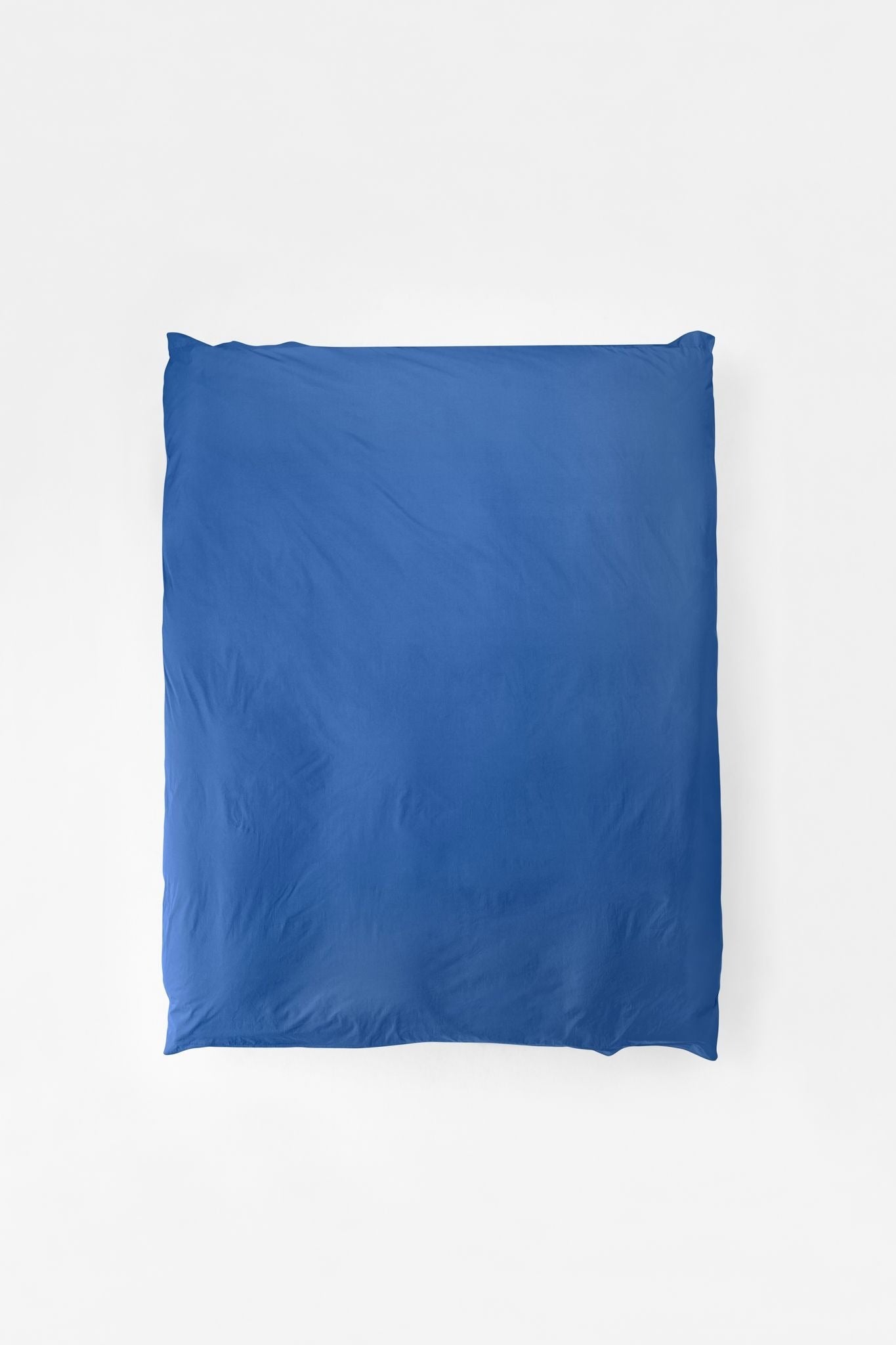 Mono Organic Cotton Percale Duvet Cover - Blue Blue Duvet Covers in Super King