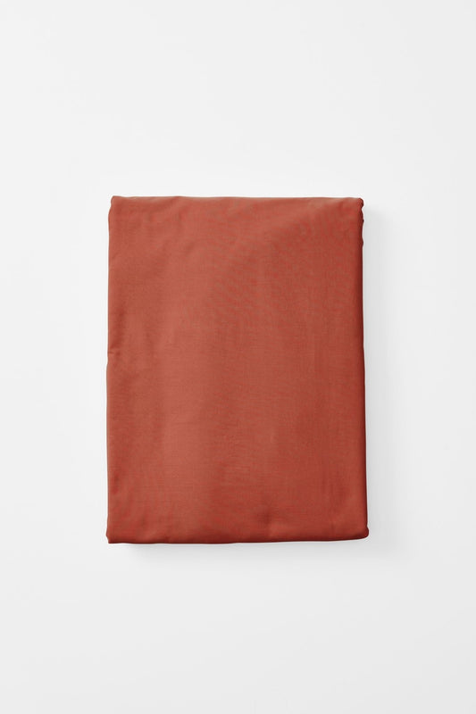 Mono Organic Cotton Percale Duvet Cover - Ochre Red Duvet Covers in Super King