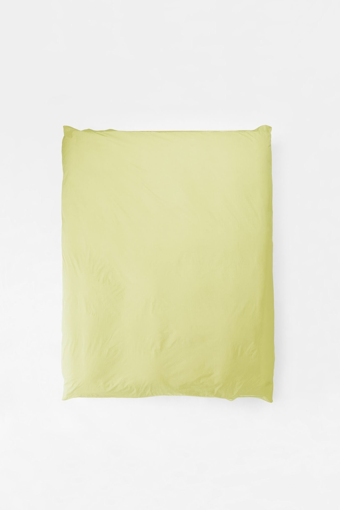 Mono Organic Cotton Percale Duvet Cover - Sulphur Duvet Covers in Super King