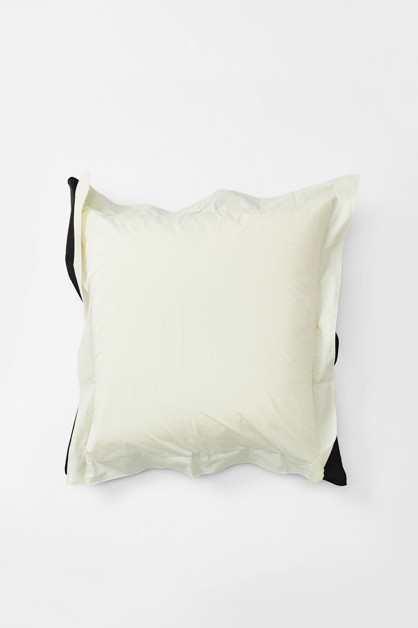 Bi Colour Organic Cotton Percale Pillow Pair - Cinder & Canvas Pillows in Euro Pillow