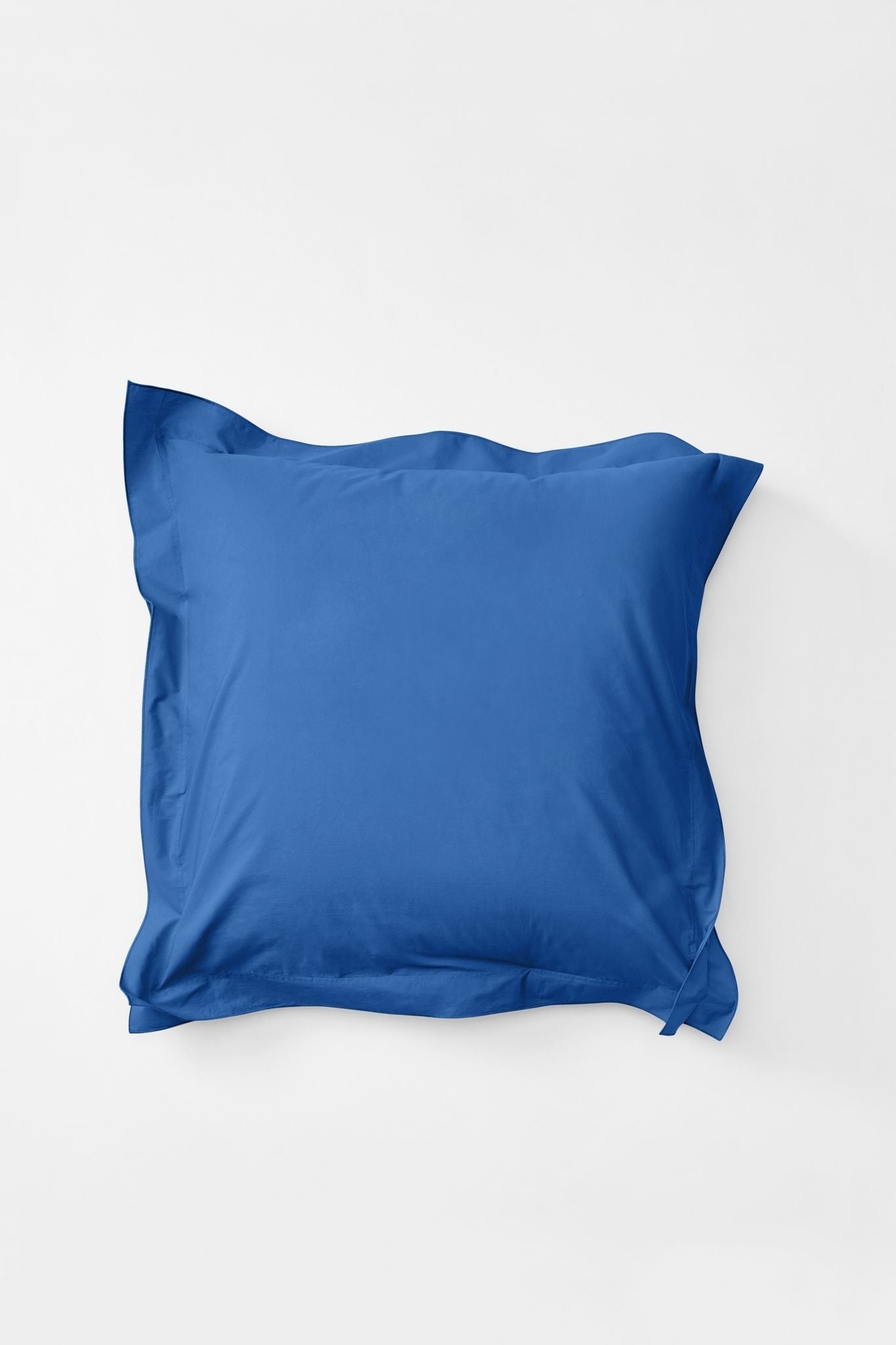 Mono Organic Cotton Percale Pillow Pair - Blue Blue Pillows in Euro Pillow