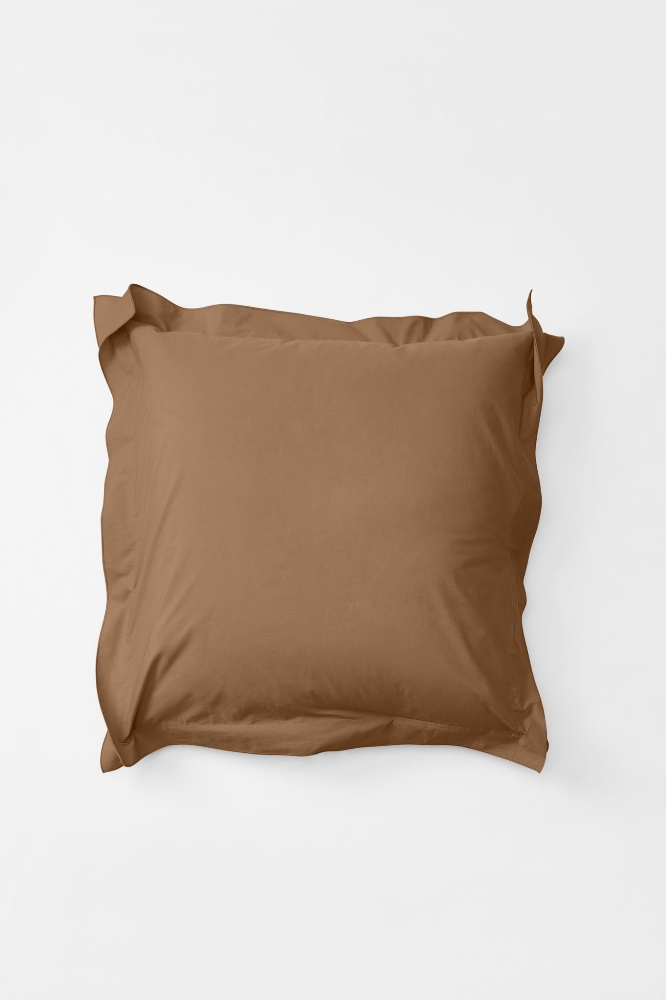 Mono Organic Cotton Percale Pillow Pair - Carob Pillows in Euro Pillow