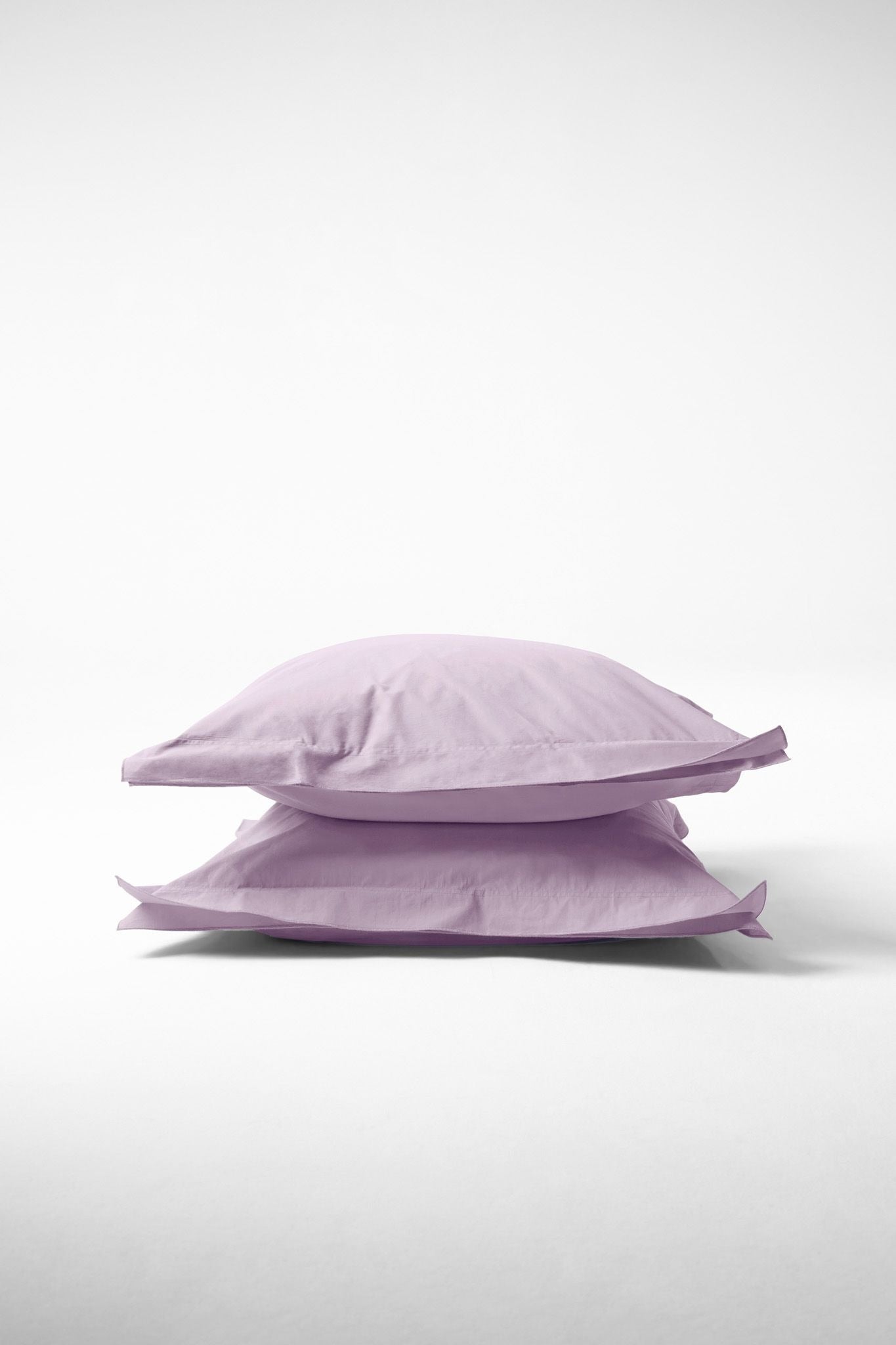 Mono Organic Cotton Percale Pillow Pair - Lilac Pillows in Euro Pillow