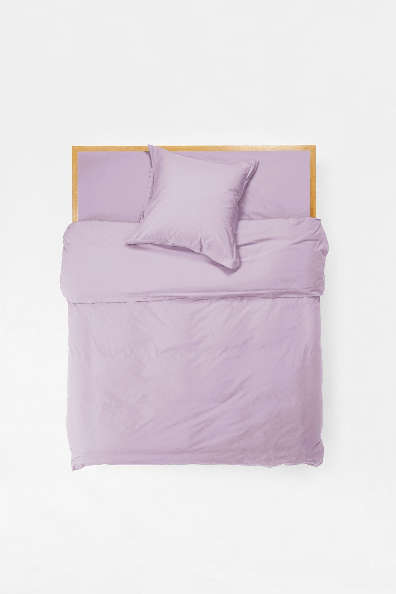 Mono Organic Cotton Percale Pillow Pair - Lilac Pillows in Euro Pillow