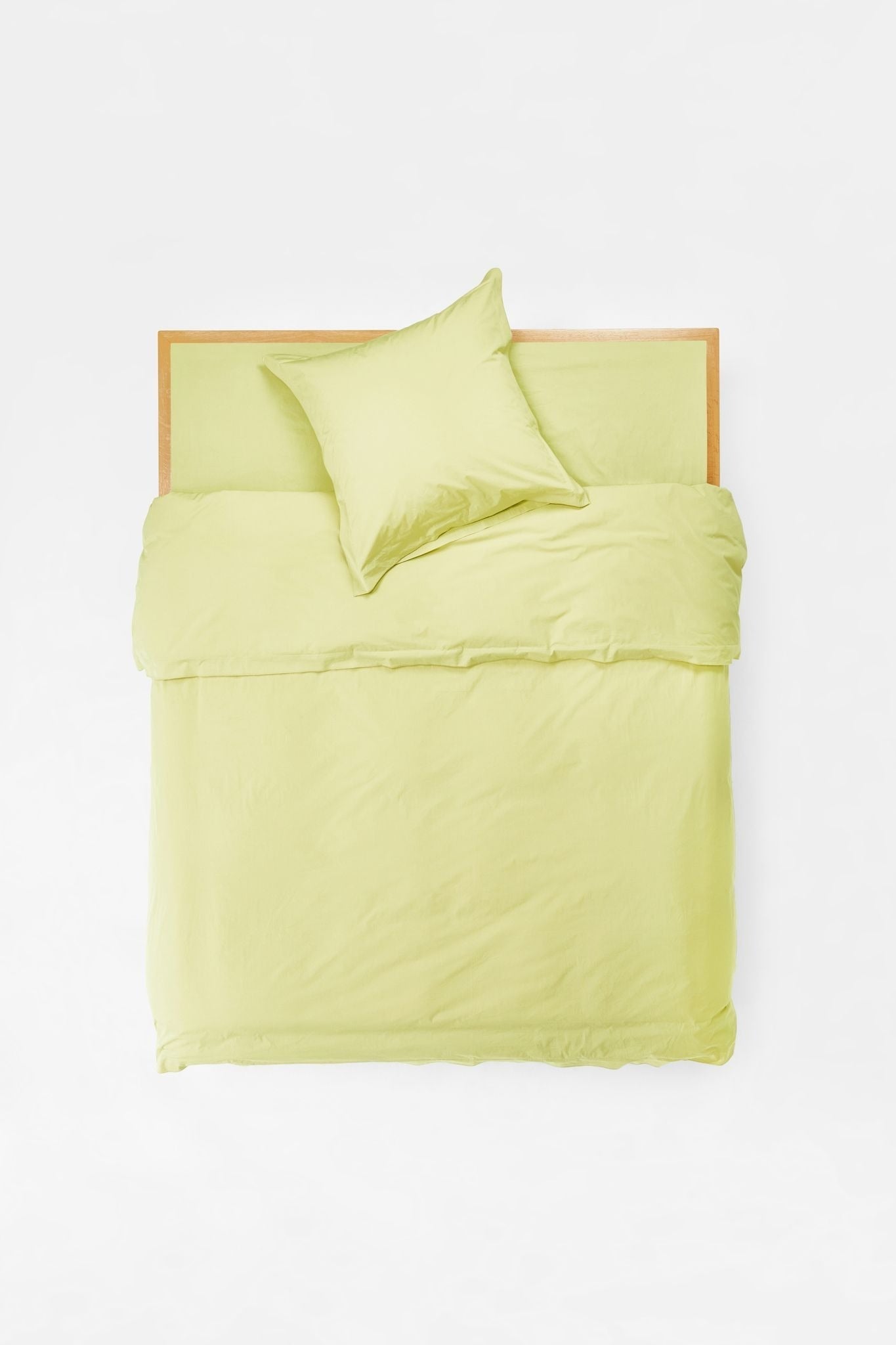 Mono Organic Cotton Percale Pillow Pair - Sulphur Pillows in Euro Pillow