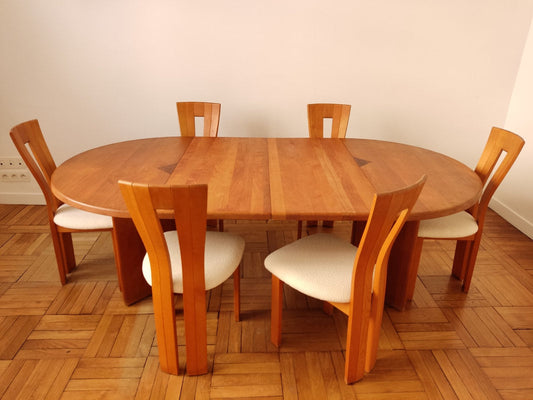 Elm & Boucle Dining Chair (Set of 6) Side Chairs