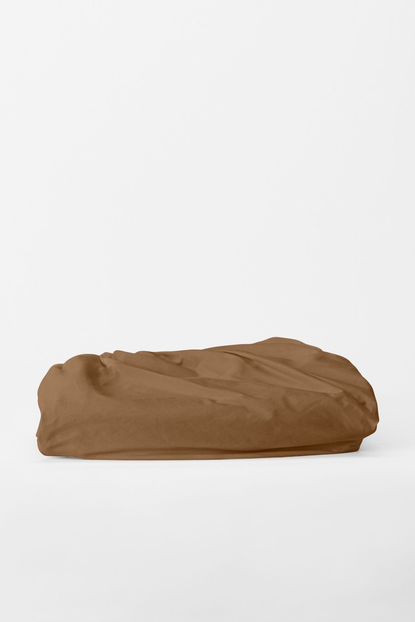 Mono Organic Cotton Percale Fitted Sheet Bed Sheets in Carob