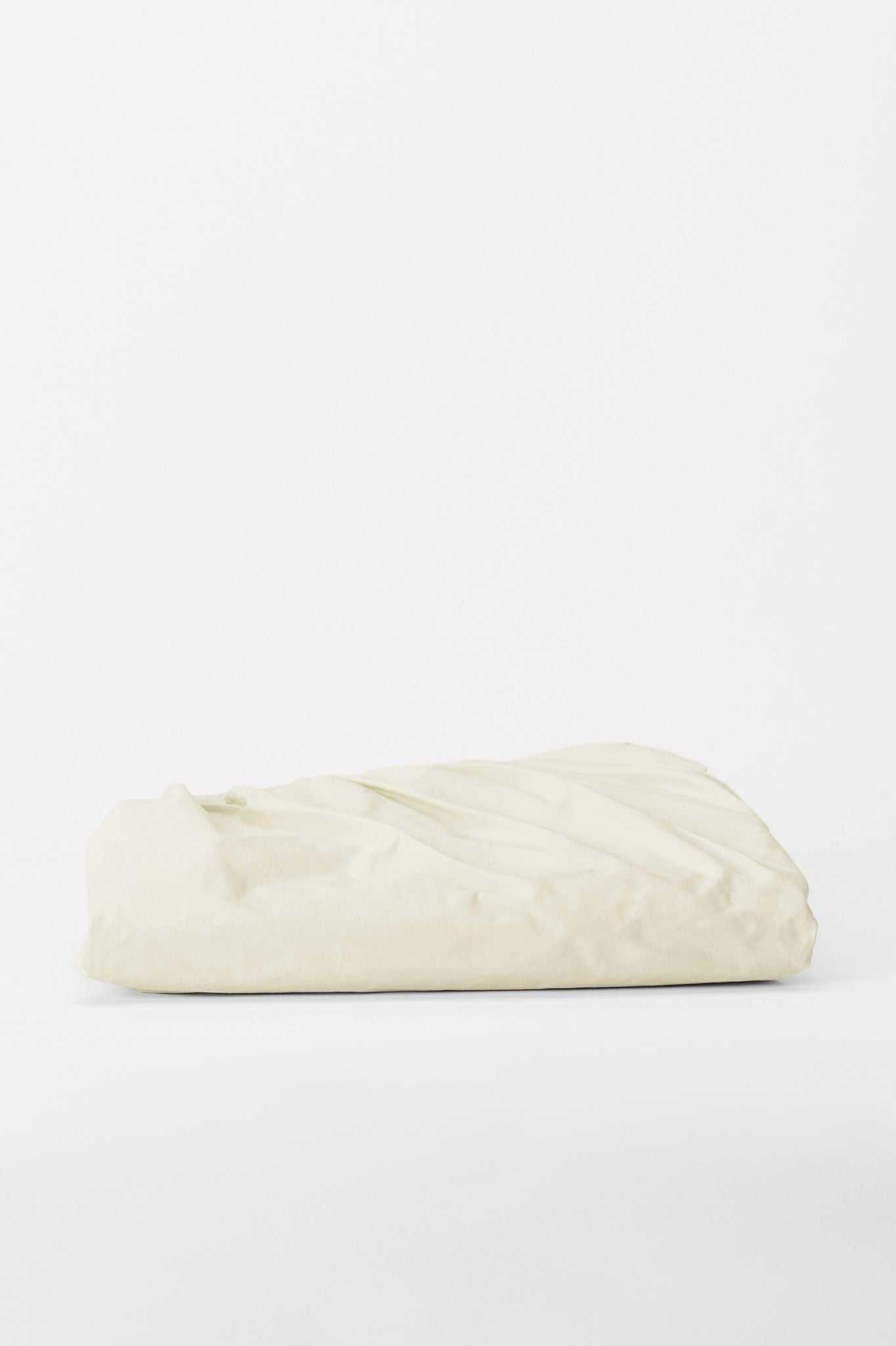 Mono Organic Cotton Percale Fitted Sheet Bed Sheets in Canvas