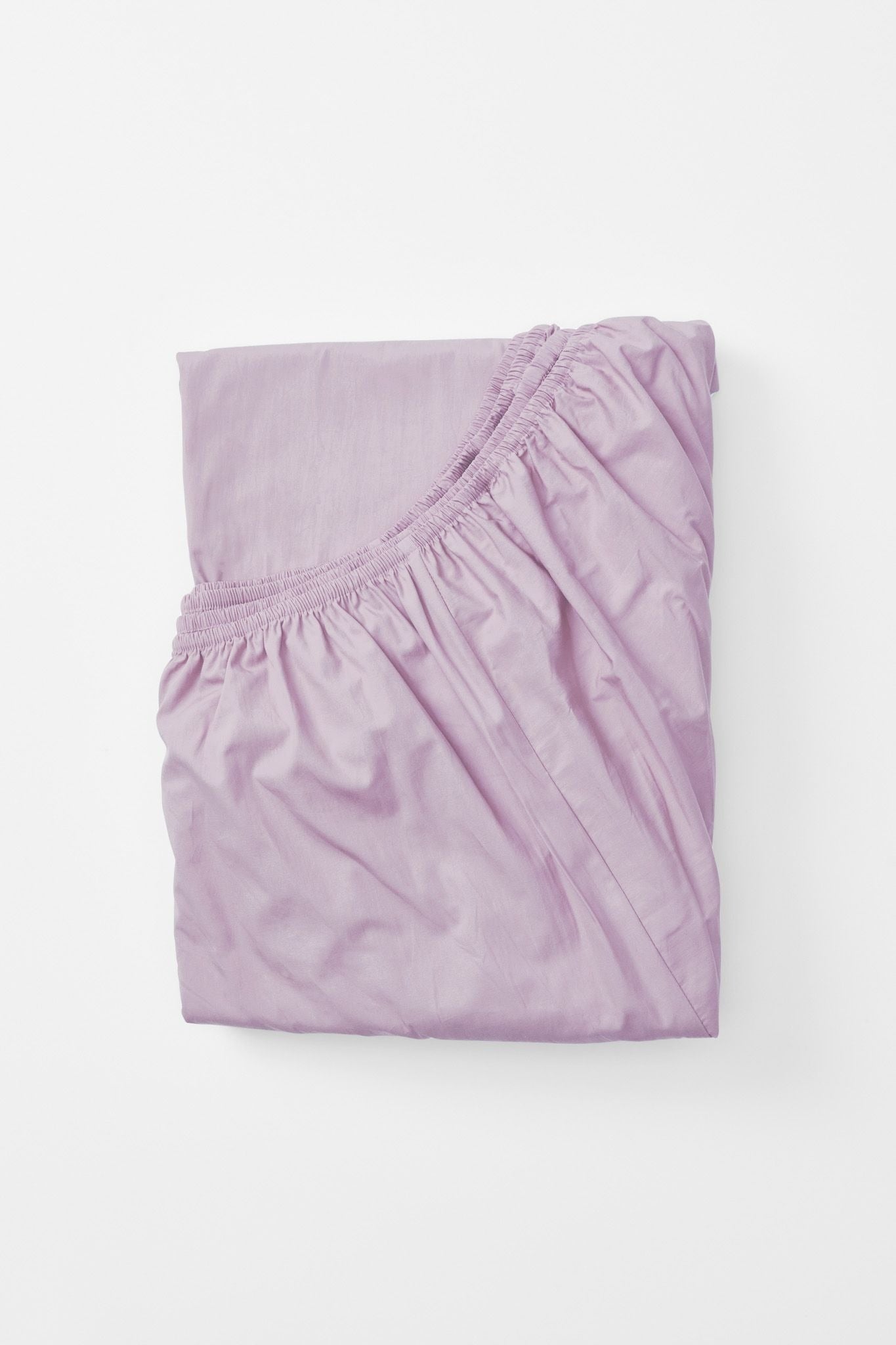 Mono Organic Cotton Percale Fitted Sheet Bed Sheets in Lilac