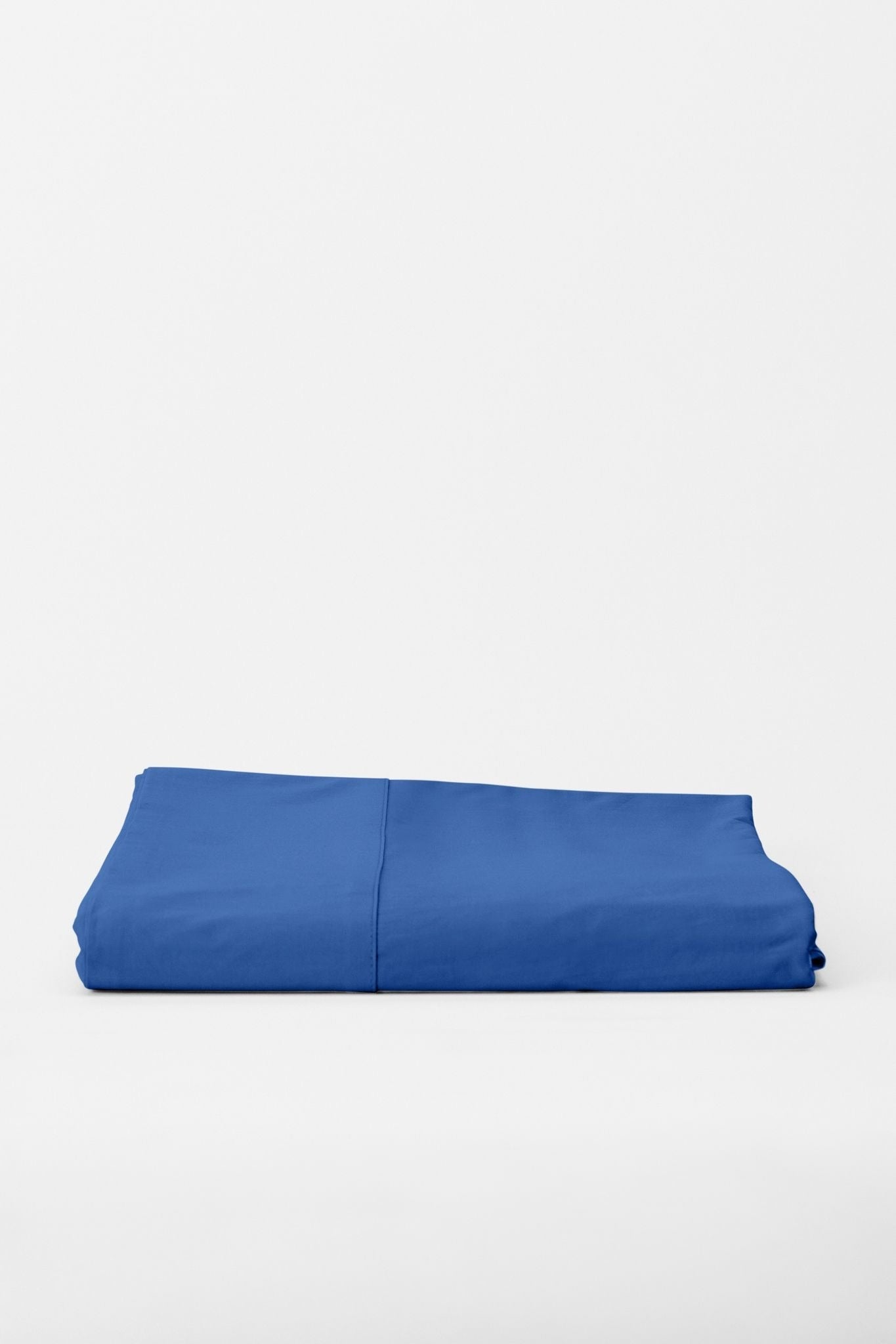 Mono Organic Cotton Percale Flat Sheet Bed Sheets in Blue Blue