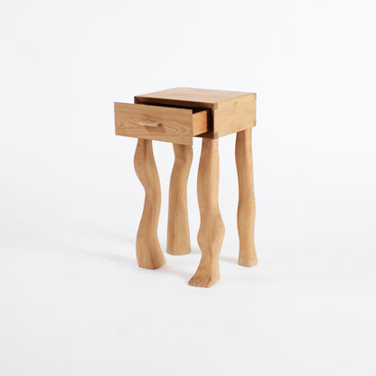 Foot Side Table in Oak End Tables
