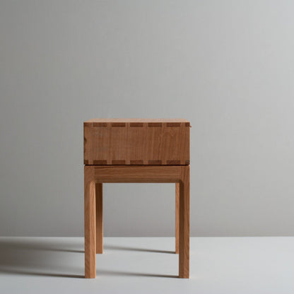 Handcrafted English Oak Drawer Nightstands - Set of 2 Bedside Tables