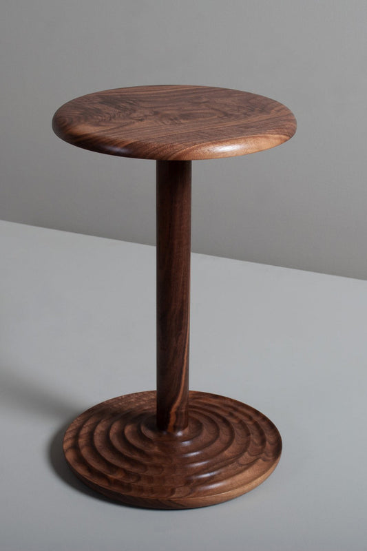 Handcrafted Walnut Turned Drink Table Drink Tables