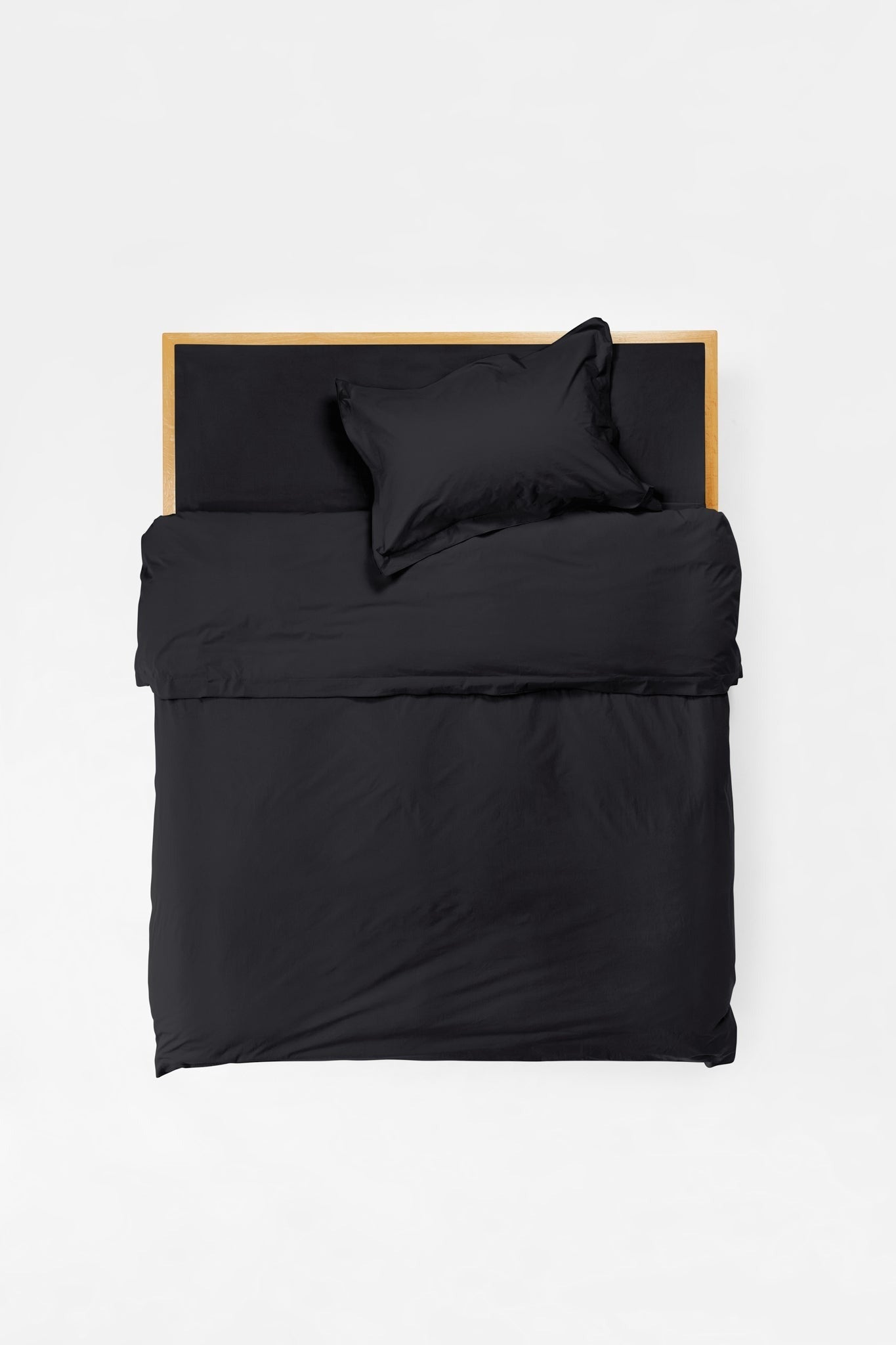 Mono Organic Cotton Percale Pillow Pair - Cinder Pillows in King Pillow