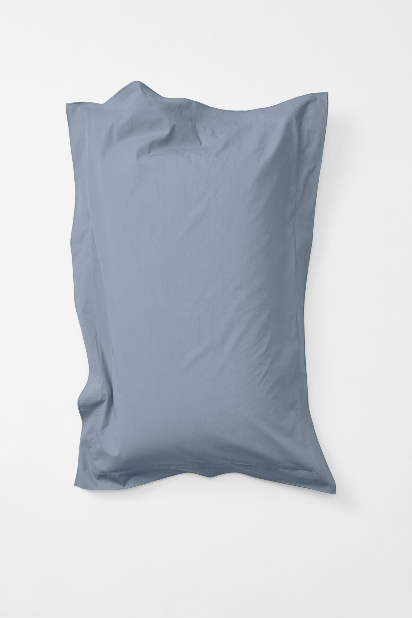Mono Organic Cotton Percale Pillow Pair - Half Blue Pillows in King Pillow