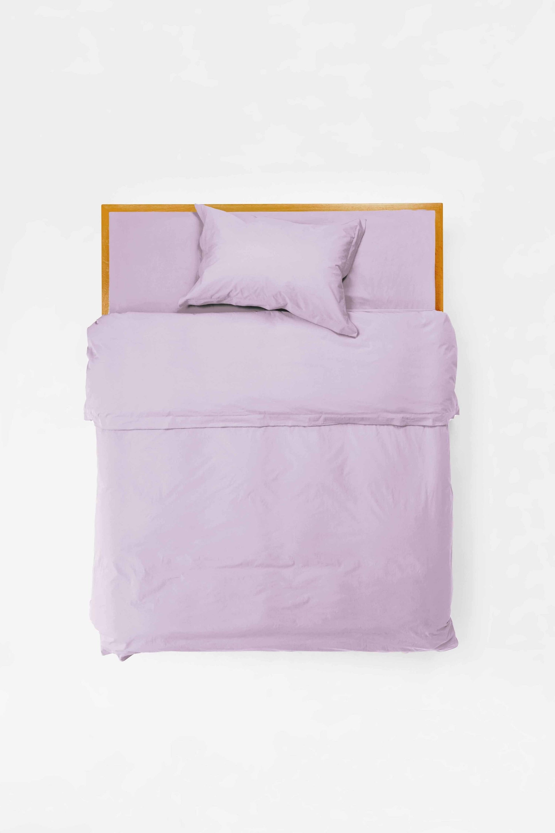 Mono Organic Cotton Percale Pillow Pair - Lilac Pillows in King Pillow