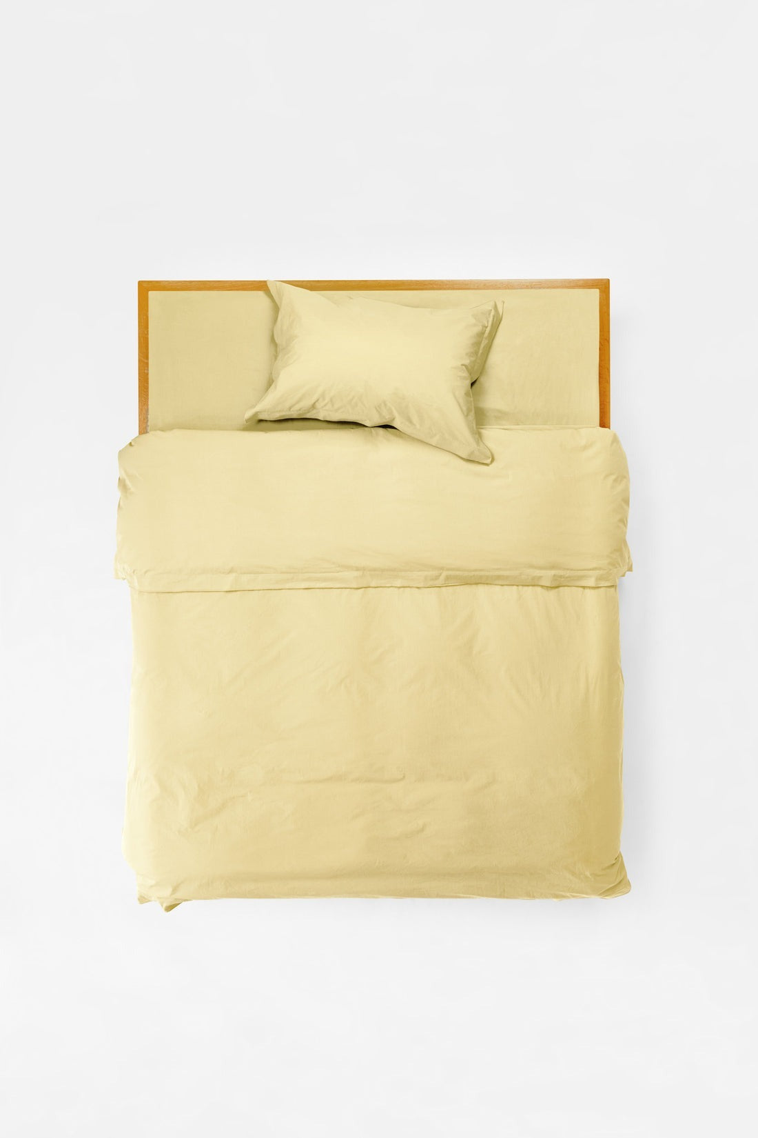 Mono Organic Cotton Percale Pillow Pair - Maize Pillows in King Pillow