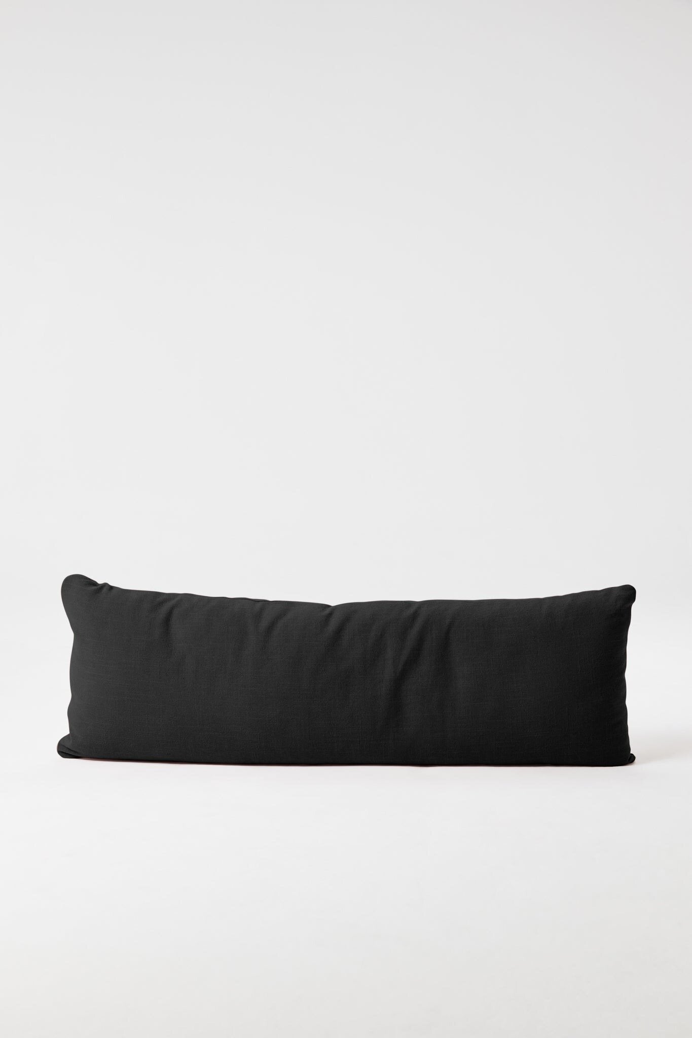 Accents Cotton Canvas Weave Long Bolster Pillow - Cinder Pillows