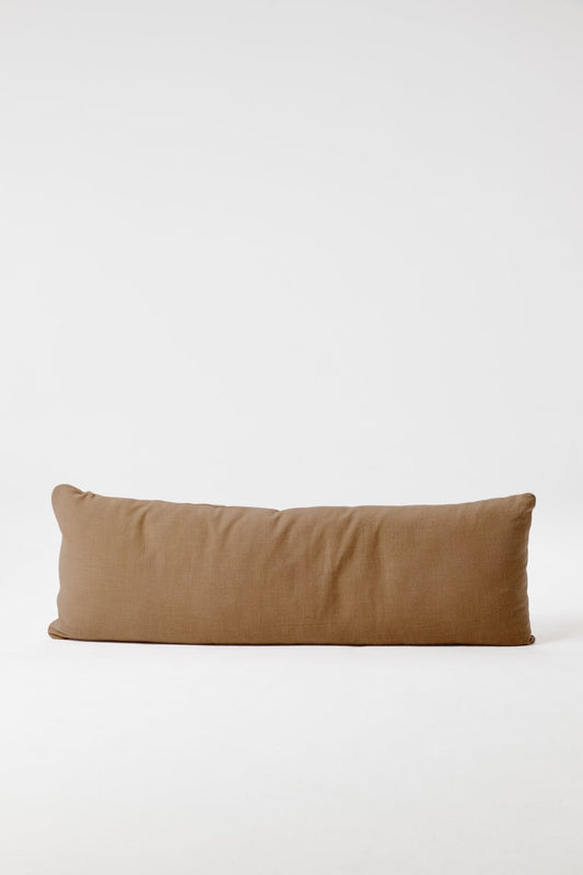 Accents Cotton Canvas Weave Long Bolster Pillow - Carob Pillows