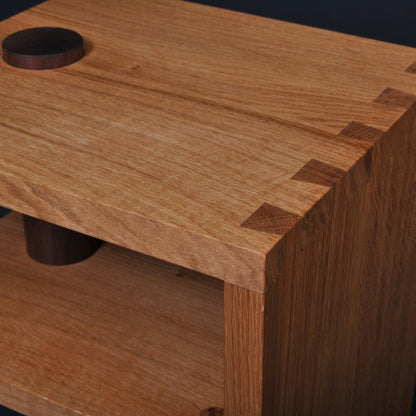 Oak & Walnut End Table End Tables
