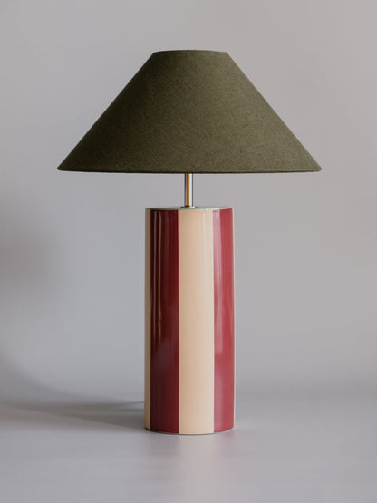 Ombrellina Table Lamp in Oxblood & Seaweed by Mattina Moderna Table Lamps