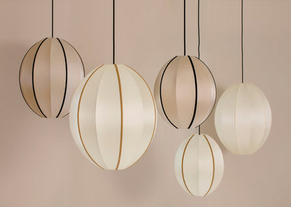Oval Classic Silk Pendant with Black Ribbon, Large by Oi Soi Oi Pendants