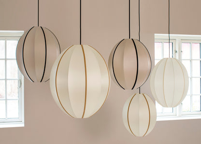 Oval Classic Silk Pendant with Black Ribbon, Small by Oi Soi Oi Pendants