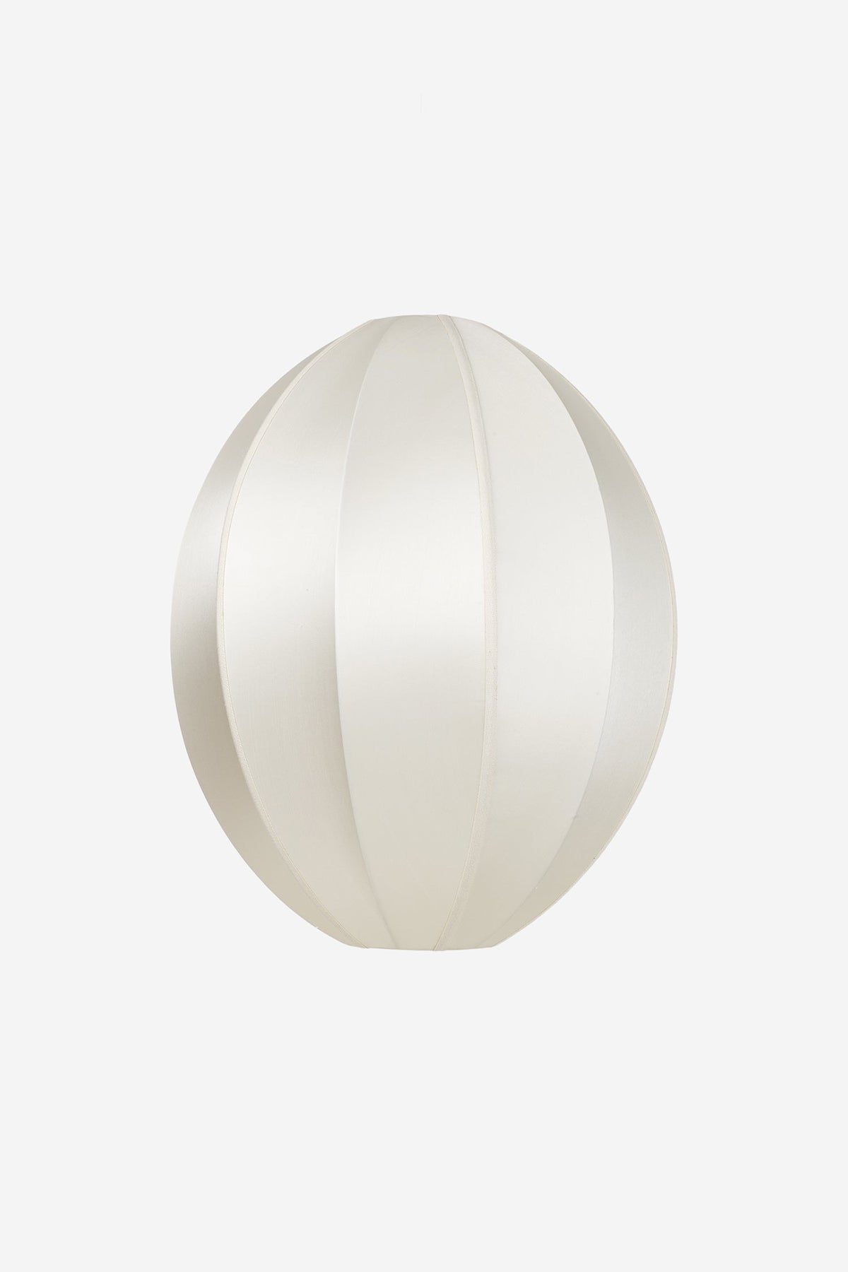 Oval Silk Pendant in Off White - Large Pendants