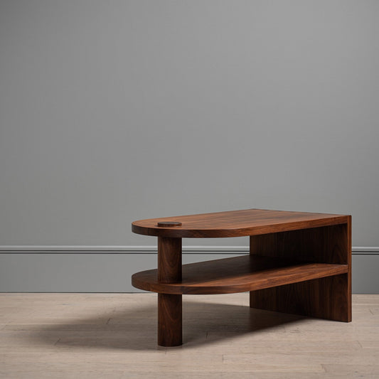 Post-Modern Walnut Coffee Table Coffee Tables