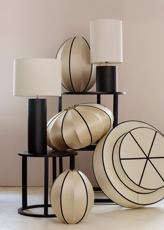 Pumpkin Silk Pendant with Black Ribbon by Oi Soi Oi Pendants