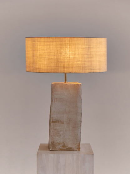 Rectangular Ceramic Light in Brushed White by Project 213A, Table Lamps