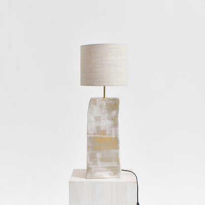 Rectangular Ceramic Light in Brushed White by Project 213A, Table Lamps
