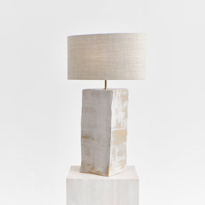 Rectangular Ceramic Light in Brushed White by Project 213A, Table Lamps