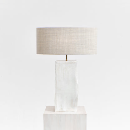 Rectangular Ceramic Light in Brushed White by Project 213A, Table Lamps