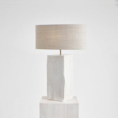Rectangular Ceramic Light in Brushed White by Project 213A, Table Lamps