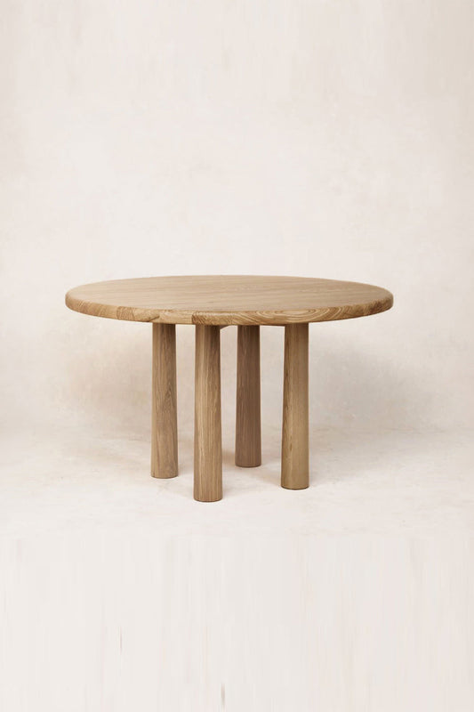 Round Topa Topa Dining Table - White Oak Dining Tables