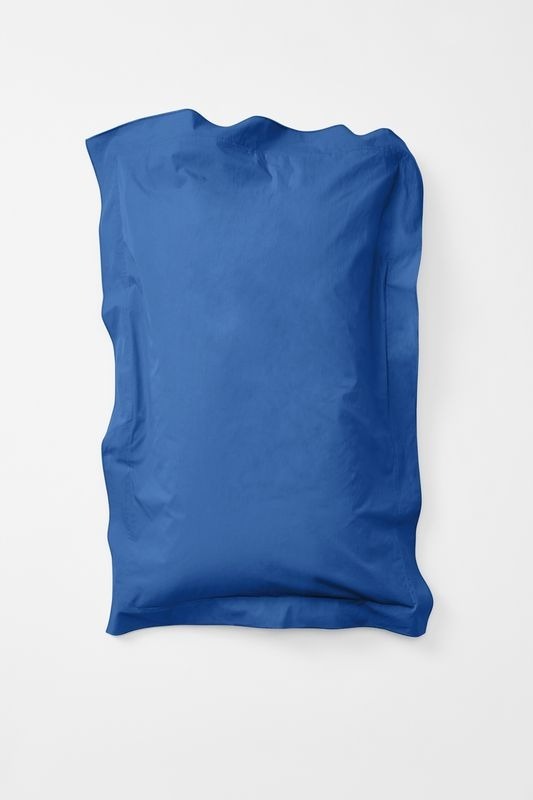 Mono Organic Cotton Percale Pillow Pair - Blue Blue Pillows in Standard Pillow