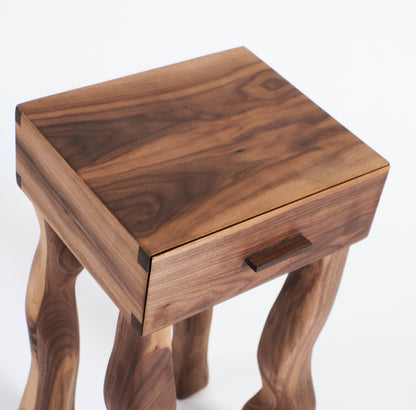 Side Table in Walnut - No Foot End Tables