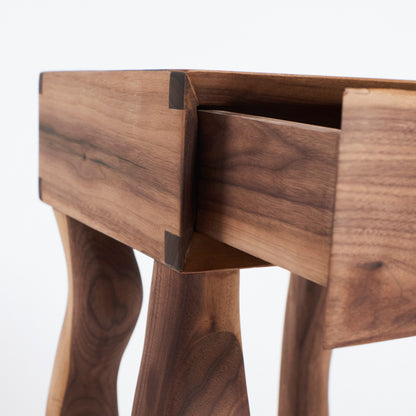 Side Table in Walnut - No Foot End Tables
