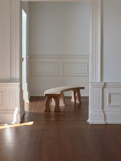 Sintra Curved Bench in Oak Benches