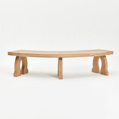 Sintra Curved Bench in Oak Benches