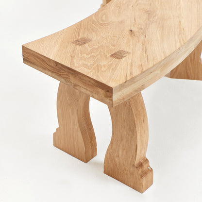 Sintra Curved Bench in Oak Benches